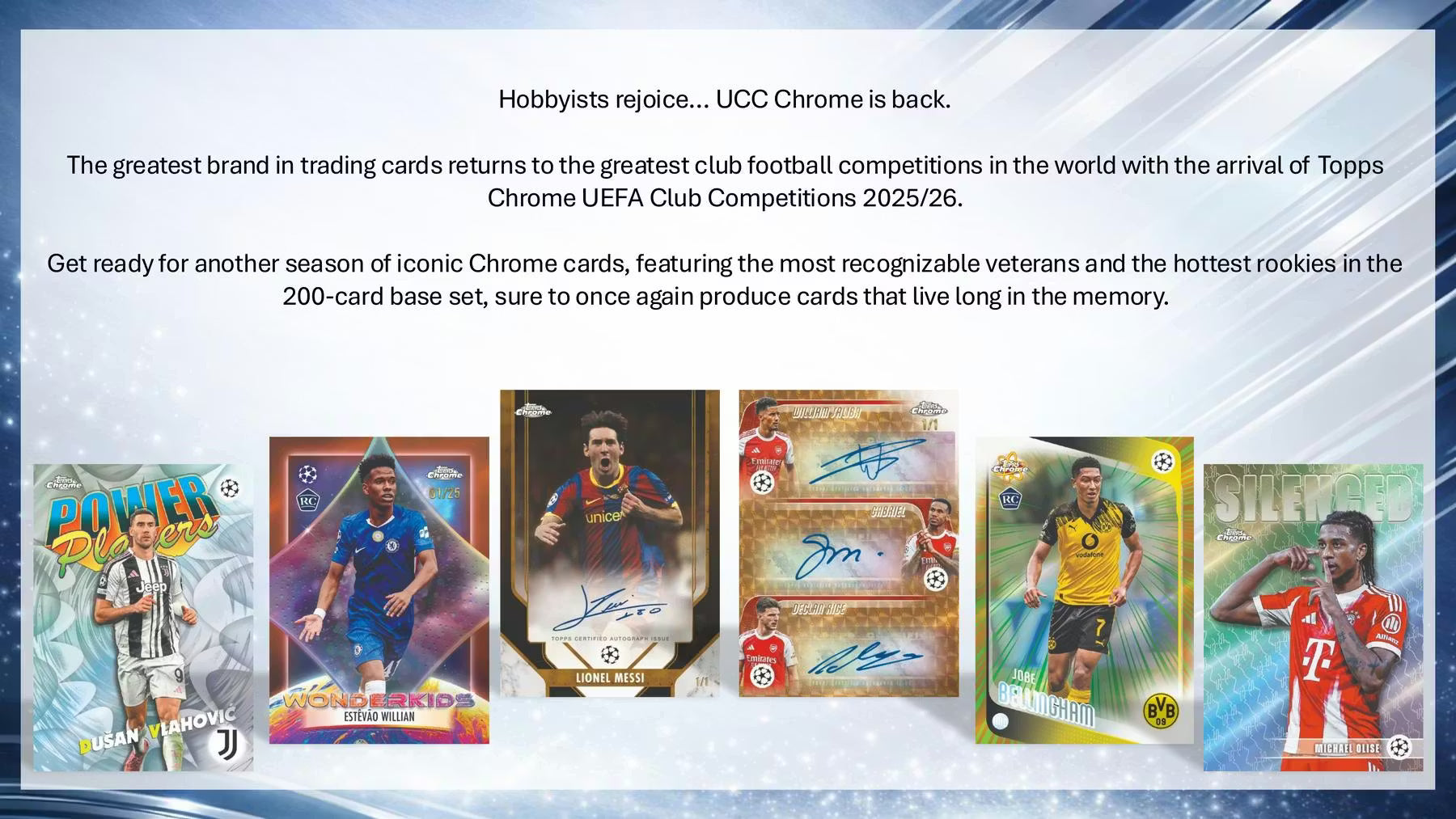 2025/26 Topps Chrome UEFA Club Competitions Soccer Blaster Box