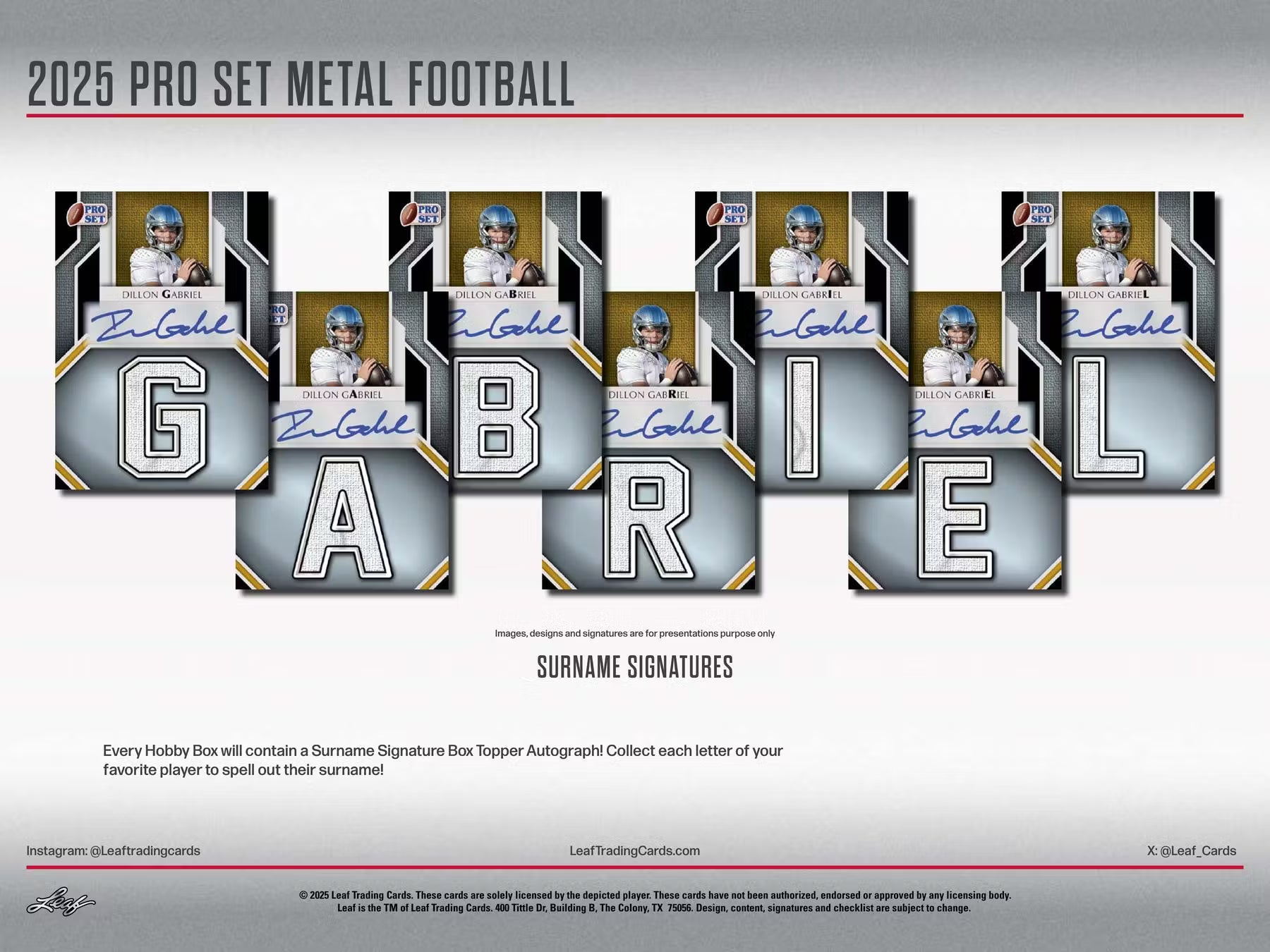 2025 Leaf Pro Set Metal Football Hobby Box