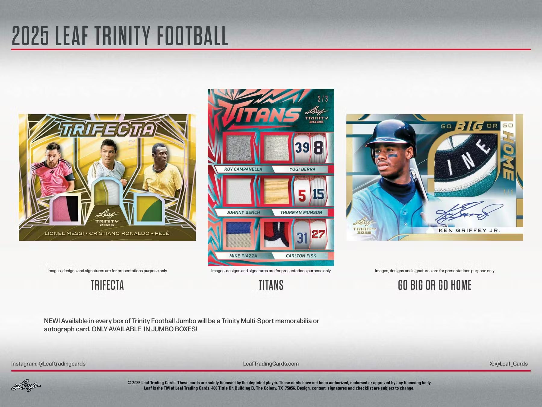 2025 Leaf Trinity Football Hobby Box
