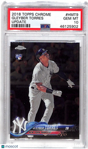 2018 Topps Chrome Update Gleyber Torres Rookie #HMT9 PSA 10 New York Yankees