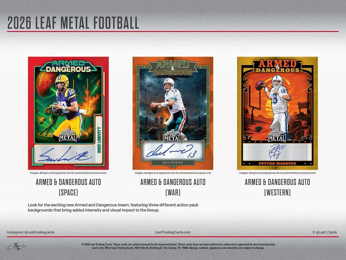 2026 Leaf Metal Football Hobby Jumbo Box