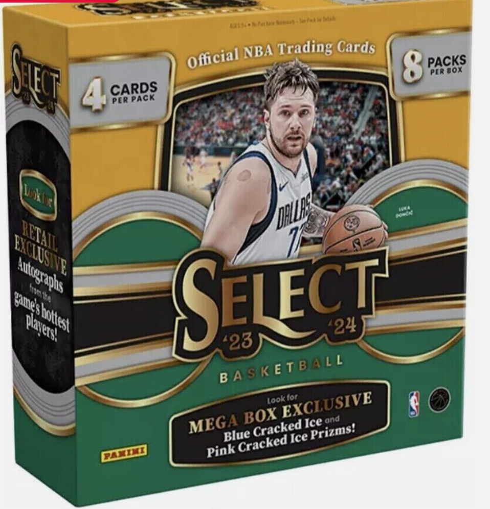 2023-24 Panini Select Basketball Mega Box (Blue and Pink Cracked Ice Prizms)