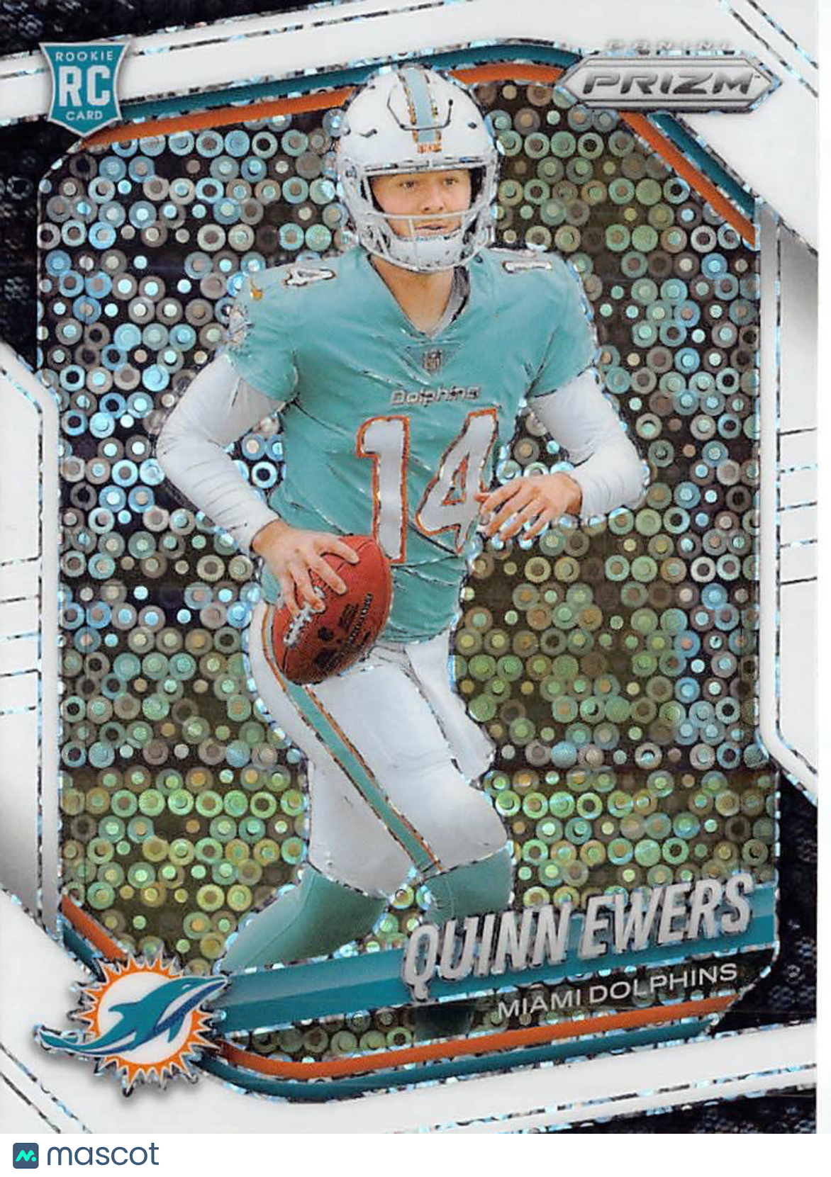 2025 Panini Prizm Quinn Ewers White Disco Rookie RC #307 Miami Dolphins