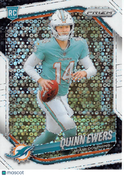 2025 Panini Prizm Quinn Ewers White Disco Rookie RC #307 Miami Dolphins