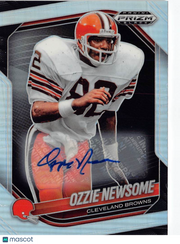 2026 Panini Prizm Black Football Ozzie Newsome Silver Autograph #30 Browns