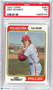 1974 Topps Mike Schmidt #283 PSA 7 Philadelphia Phillies