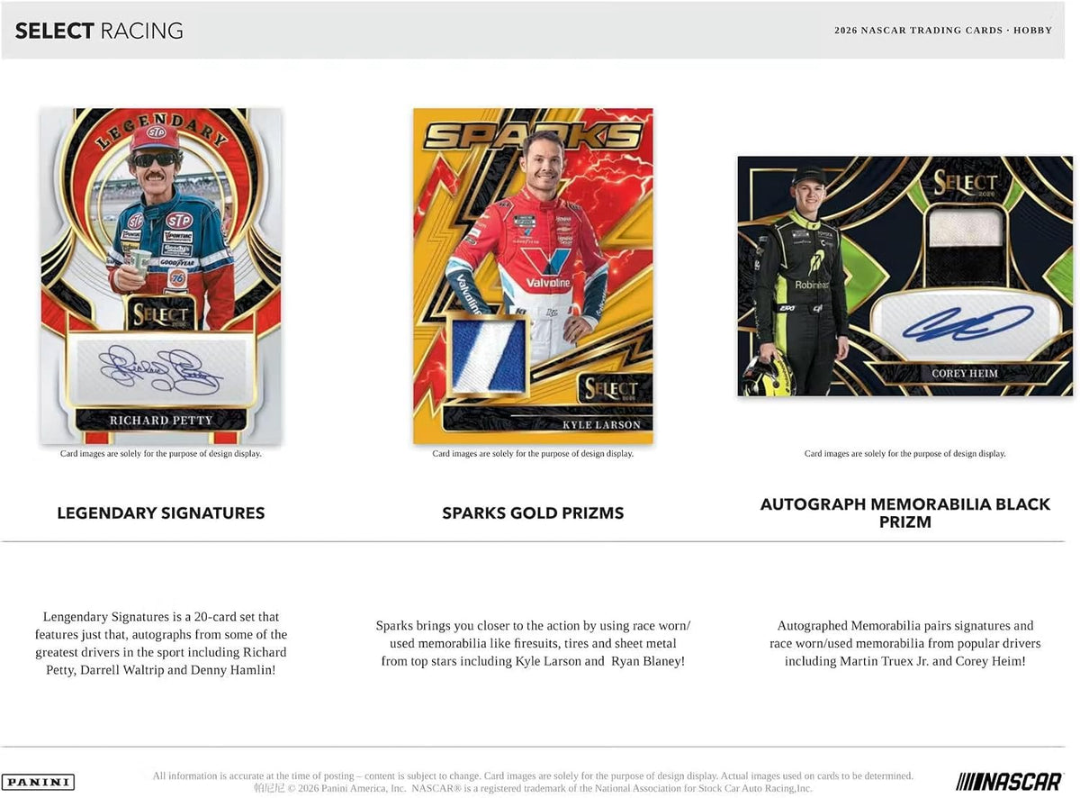 2026 Panini Select NASCAR Racing Hobby Box