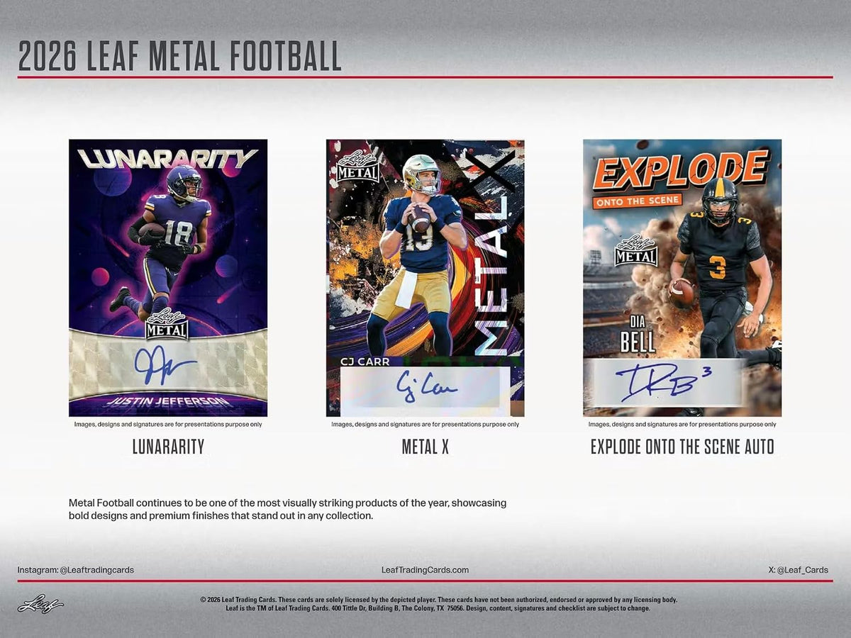 2026 Leaf Metal Football Hobby Jumbo Box