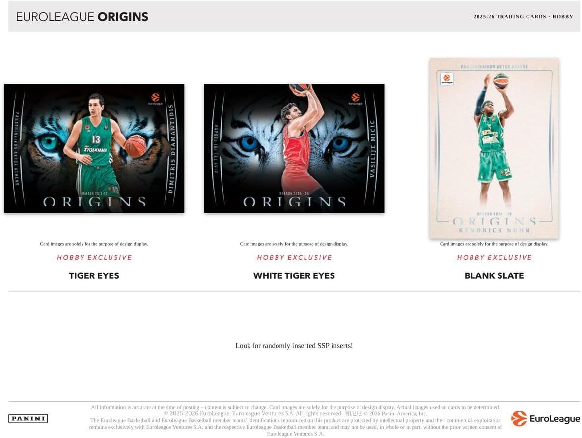 2025-26 Panini Origins EuroLeague Basketball Hobby Box