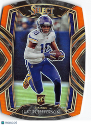 2021 Panini Select Justin Jefferson Orange Rookie RC #261 Minnesota Vikings