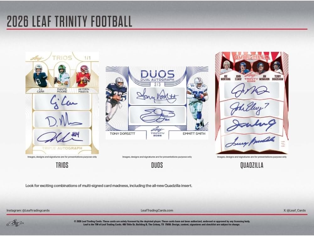 2026 Leaf Trinity Football Hobby Box