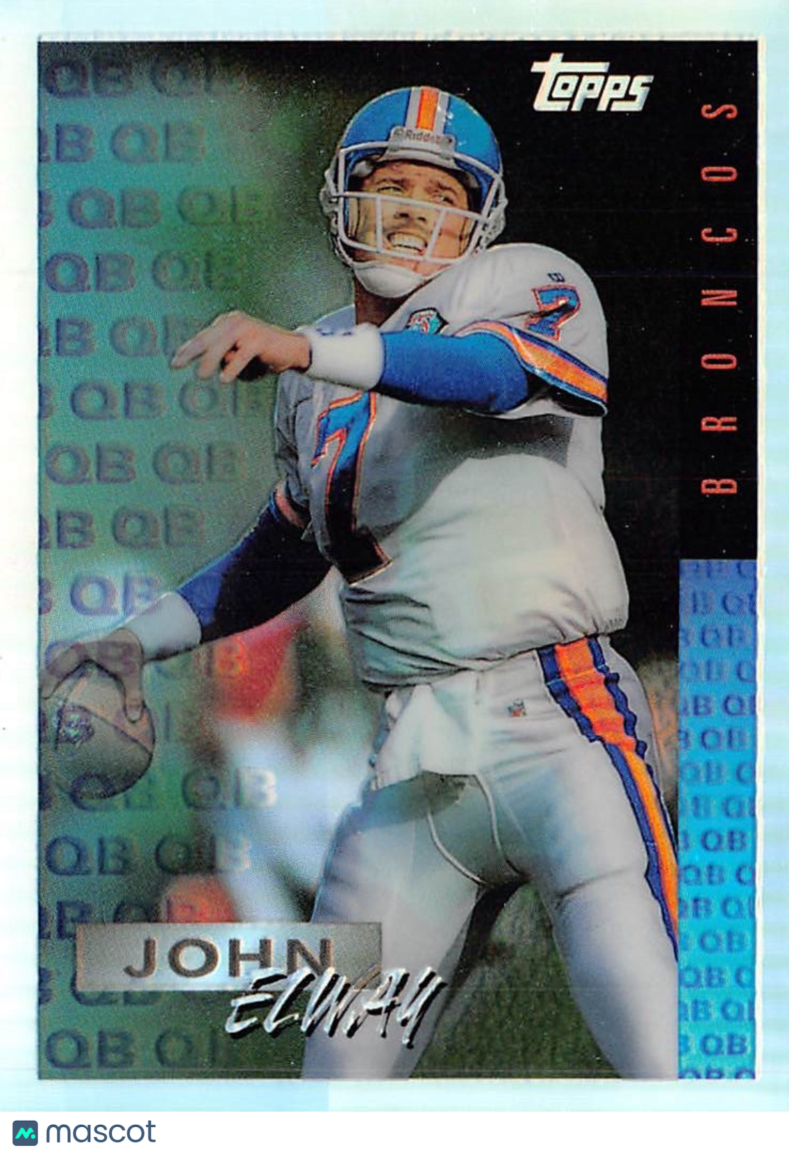 1995 Topps John Elway Refractor Denver Broncos