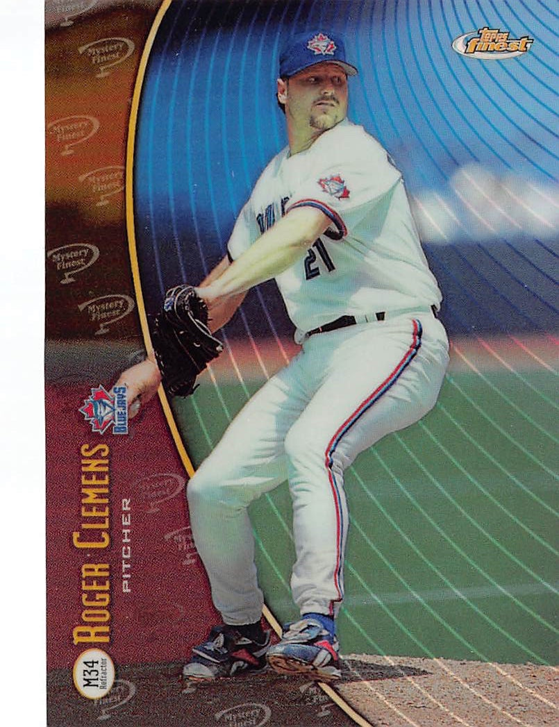 1998 Topps Finest Mystery Finest Roger Clemens Refractor #M34 Toronto Blue Jays