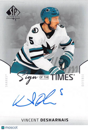 2025-26 Upper Deck SP Authentic Sign of the Times Vincent Desharnais #SOTT-VD