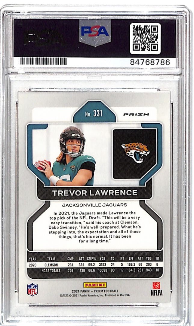 2021 Prizm Trevor Lawrence Auto Autograph Disco Rookie PSA Authentic Jaguars