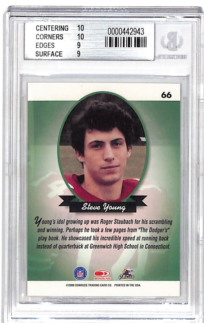 2000 Donruss Preferred Steve Young Graded Series /1125 High School Profile #66 BGS 9