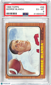 1966 Topps George Blanda #48 PSA 6 Houston Oilers
