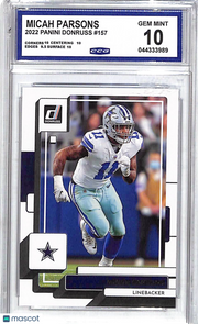 2022 Panini Donruss Micah Parsons #157 CCG Grading 10 Dallas Cowboys