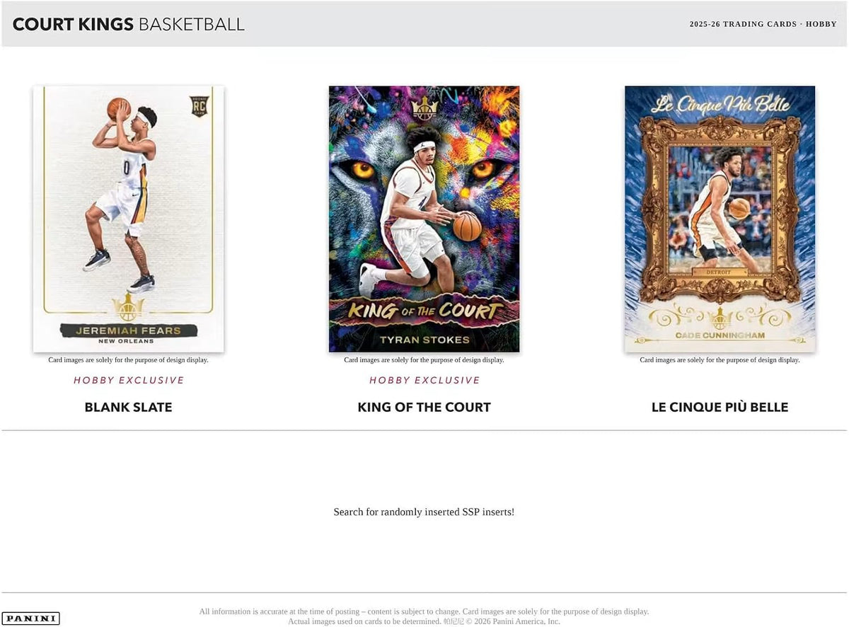 2025-26 Panini Court Kings Basketball Hobby Box