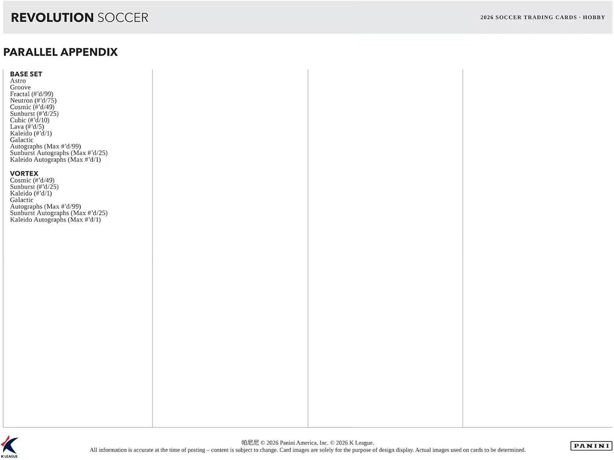 2025-26 Panini Revolution K League Soccer Hobby Box