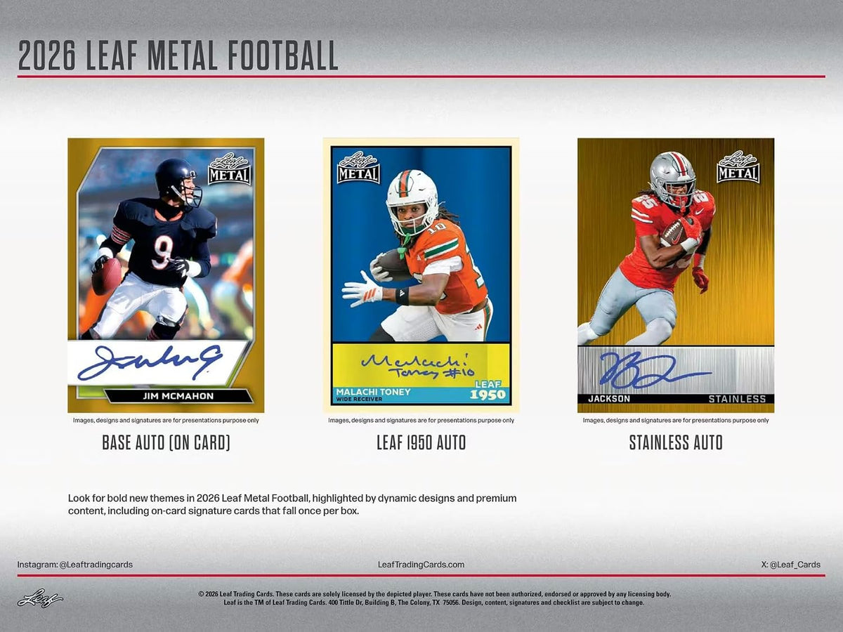 2026 Leaf Metal Football Hobby Jumbo Box
