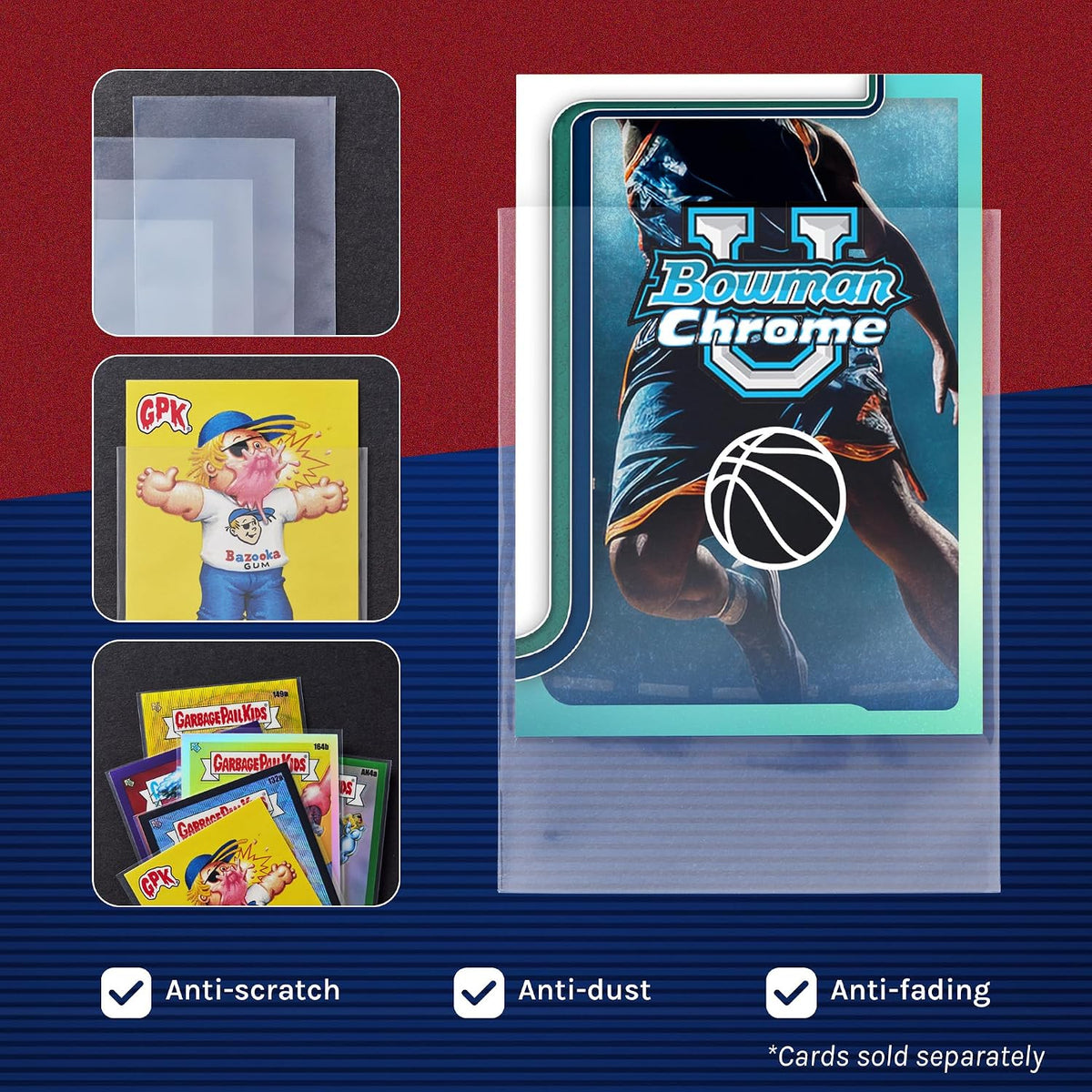 500 Count - Standard 2.5" x 3.5" Soft Card Sleeves for Trading Card Protection