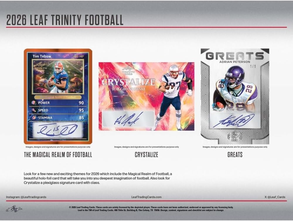 2026 Leaf Trinity Football Jumbo Box