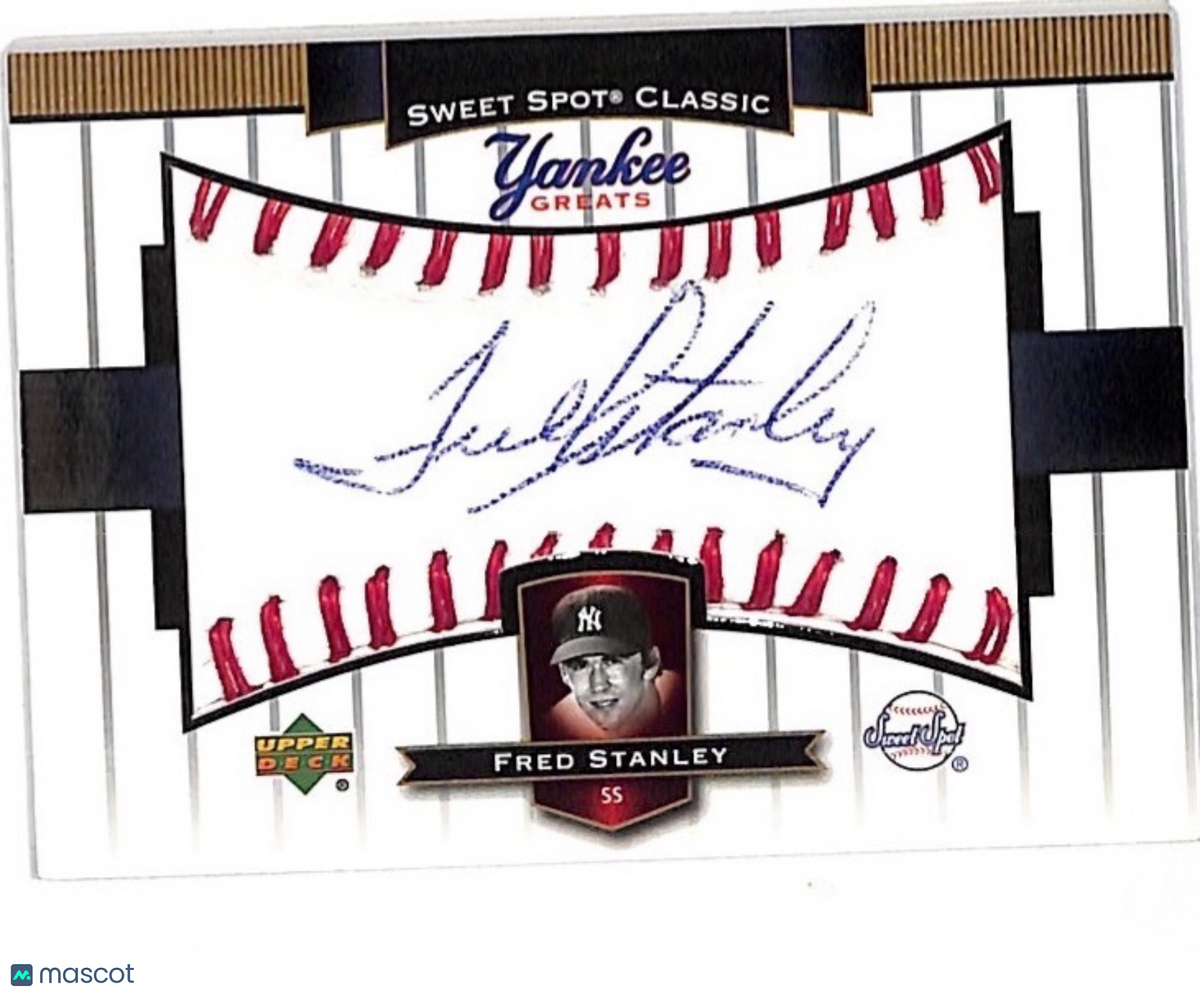 2003 Upper Deck Sweet Spot Classic Fred Stanley Autograph #YG-FS Yankees