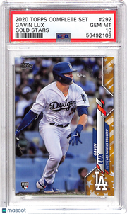 2020 Topps Complete Set Gavin Lux #292 Gold Stars PSA 10