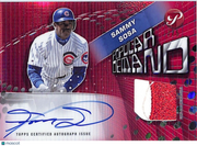 2025 Topps Pristine Popular Demand Sammy Sosa Red /5 Auto Patch #PPDAR-SS Cubs