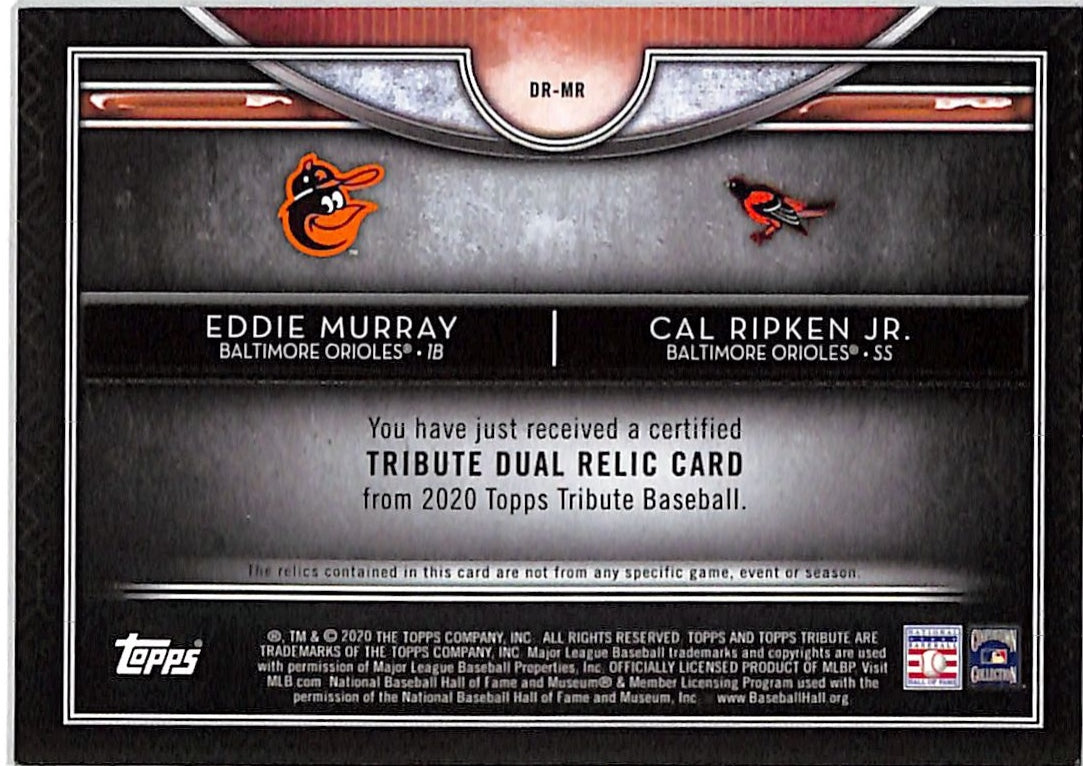 2020 Topps Tribute Eddie Murray Cal Ripken Jr. /99 Patch Dual Relic #DR-MR