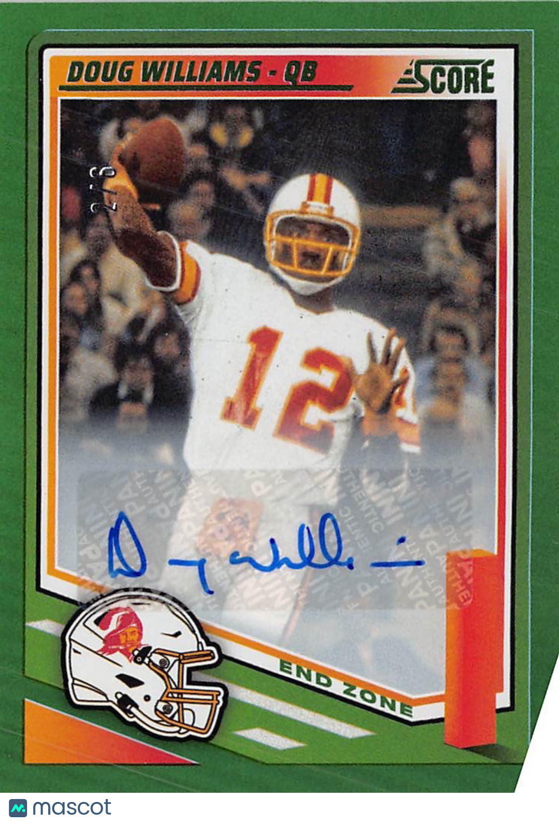 2025 Panini Score Doug Williams Auto End Zone Green /5 #7 Buccaneers