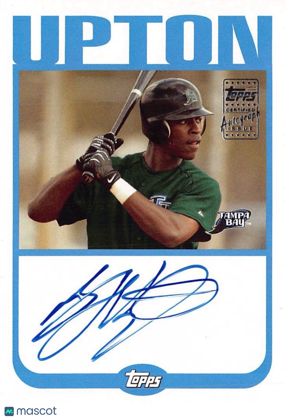2003 Topps B.J. Upton Autograph #TA-BU Tampa Bay Devil Rays