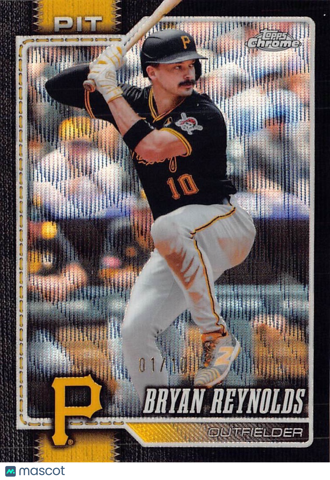 2026 Topps Chrome Bryan Reynolds Black Wave Refractor /10 #163 Pirates