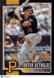 2026 Topps Chrome Bryan Reynolds Black Wave Refractor /10 #163 Pirates