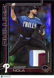 2025 Topps Series Two Aaron Nola Black /10 Patch Memorabilia #454 Phillies