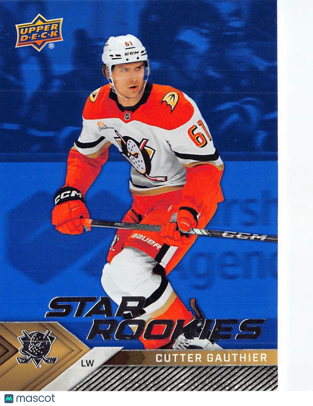 2024-25 Upper Deck NHL Star Rookies Box Set Cutter Gauthier Blue #1 Ducks