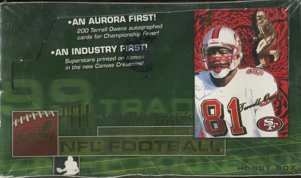 1999 Pacific Aurora NFL Football Factory Sealed Hobby Box - 24 6 Card Packs