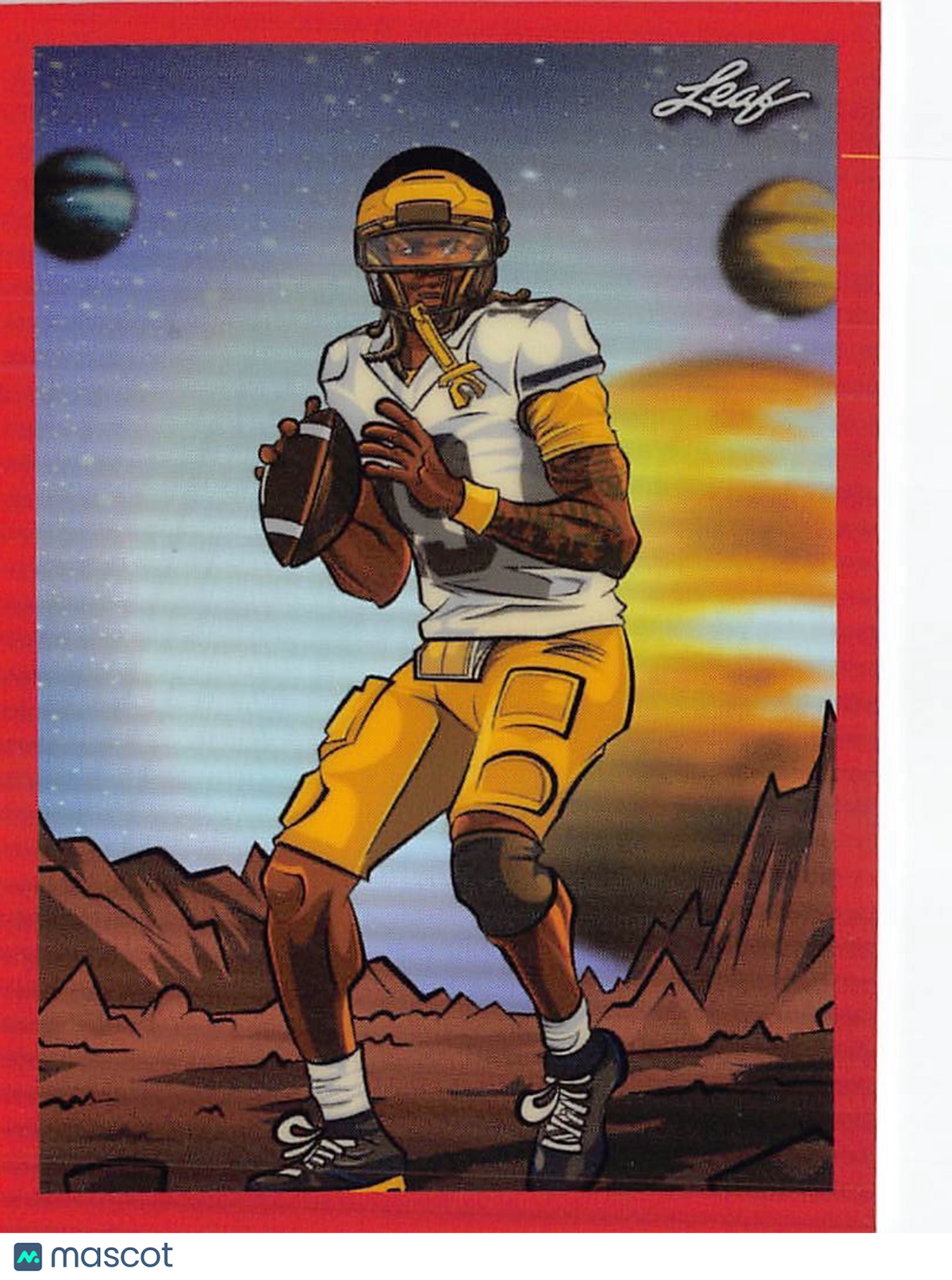 2026 Leaf Metallic Imaginations Bryce Underwood Red /199 Rookie #MI-10 Michigan