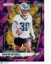2024 Panini Prizm Football Quinyon Mitchell Pink Ice /225 Rookie RC #381 Eagles