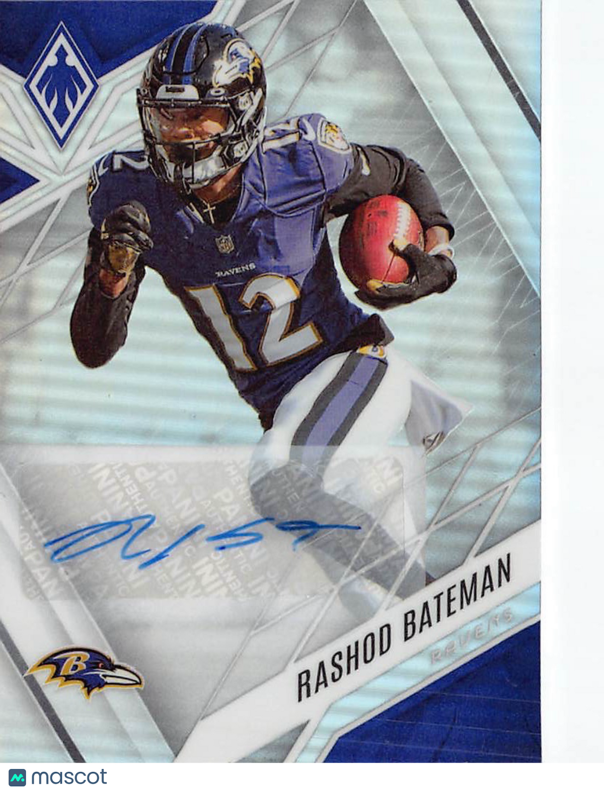 2022 Panini Phoenix Football Rashod Bateman Autograph #13 Baltimore Ravens