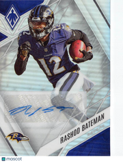 2022 Panini Phoenix Football Rashod Bateman Autograph #13 Baltimore Ravens