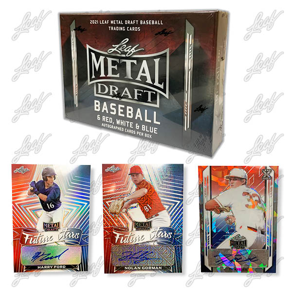 Leaf Metal Baseball 2021 Draft Red White And Blue Hobby Box
