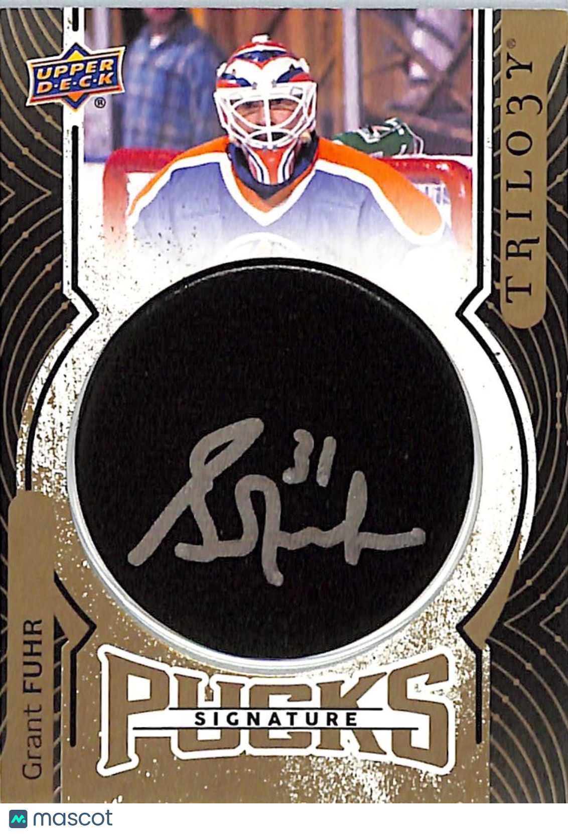 2017-18 Upper Deck Trilogy Signature Pucks Grant Fuhr Autograph #SP-GF Oilers