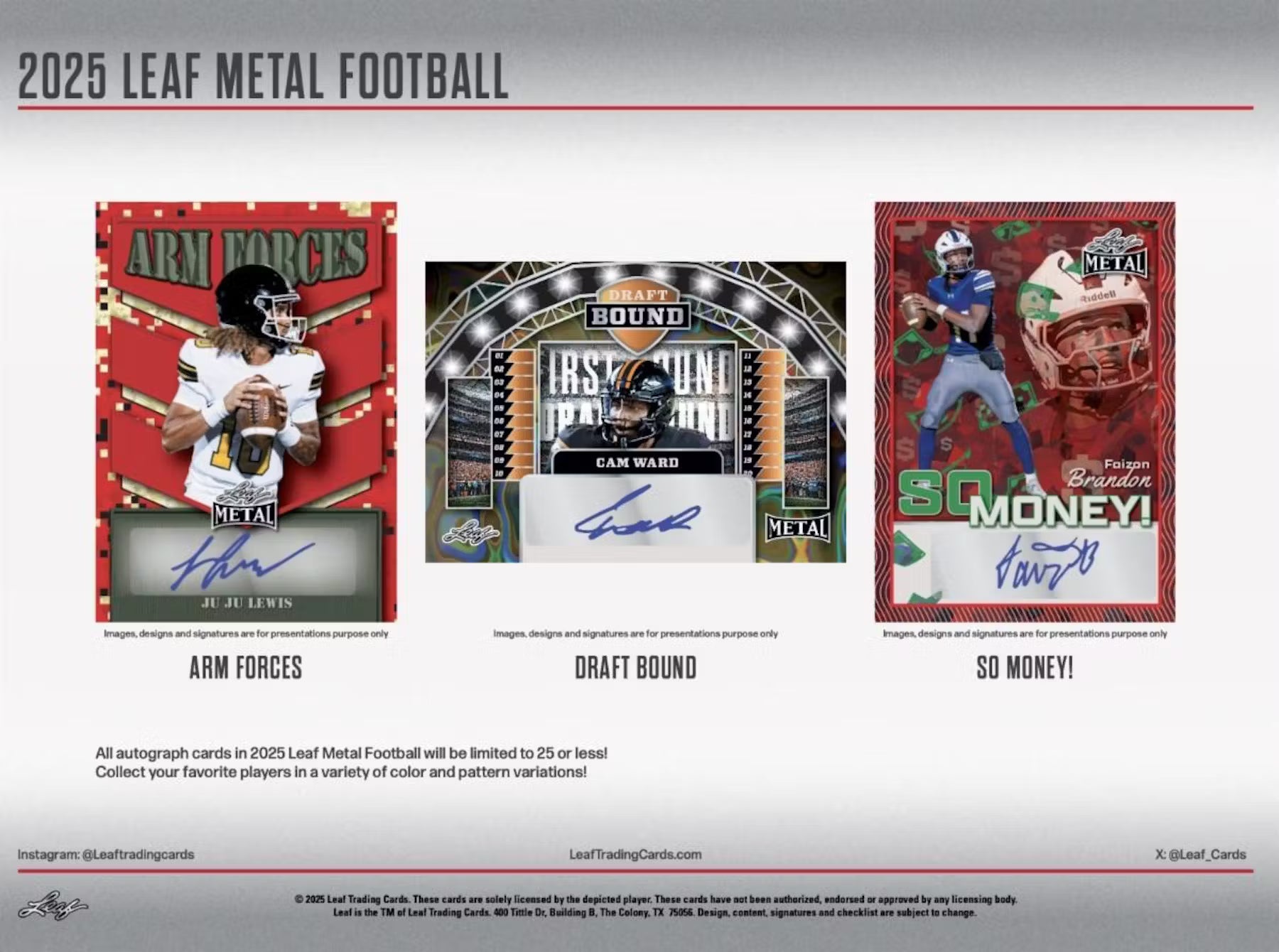 2025 Leaf Metal Football Hobby Box