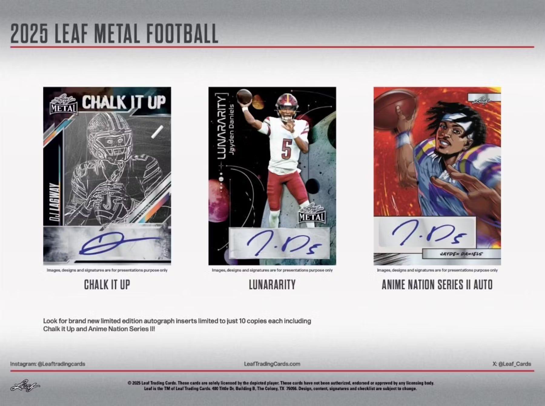 2025 Leaf Metal Football Hobby Box
