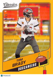 2021 Panini Classics Tom Brady Timeless Tributes Yellow #22 Tampa Bay Buccaneers