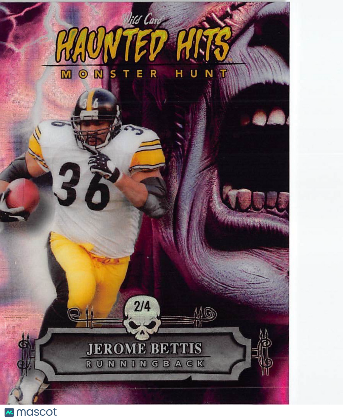 2024 Wild Card Haunted Hits Monster Hunt Jerome Bettis /4 #HHF-JB Steelers