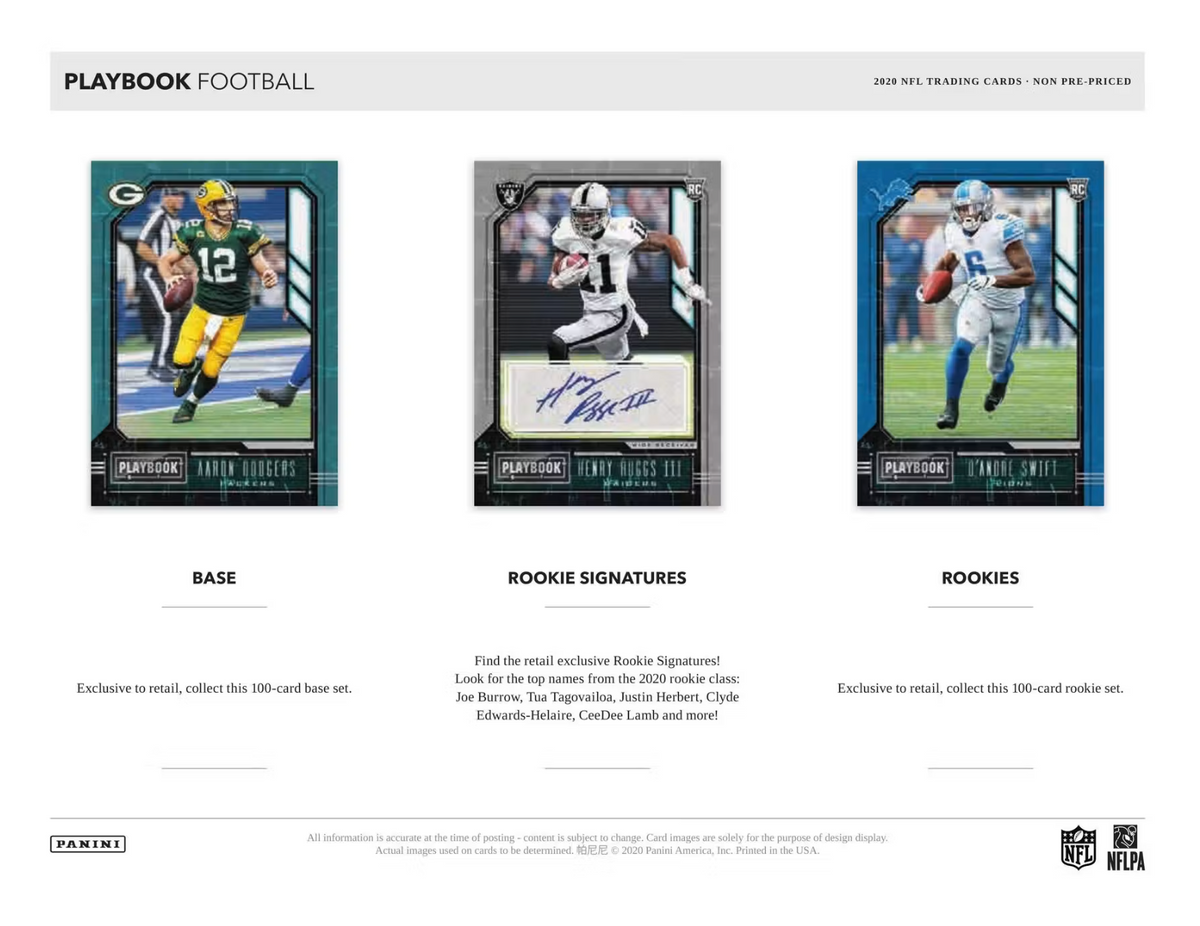 2020 Panini Playbook Football Mega Box  Multicolor (Exclusive Orange Parrellels)