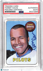 1969 Topps Tommy Davis #135 Auto Autograph PSA Authentic Seattle Pilots